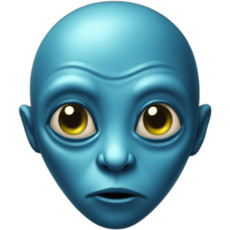 blue alien emoji