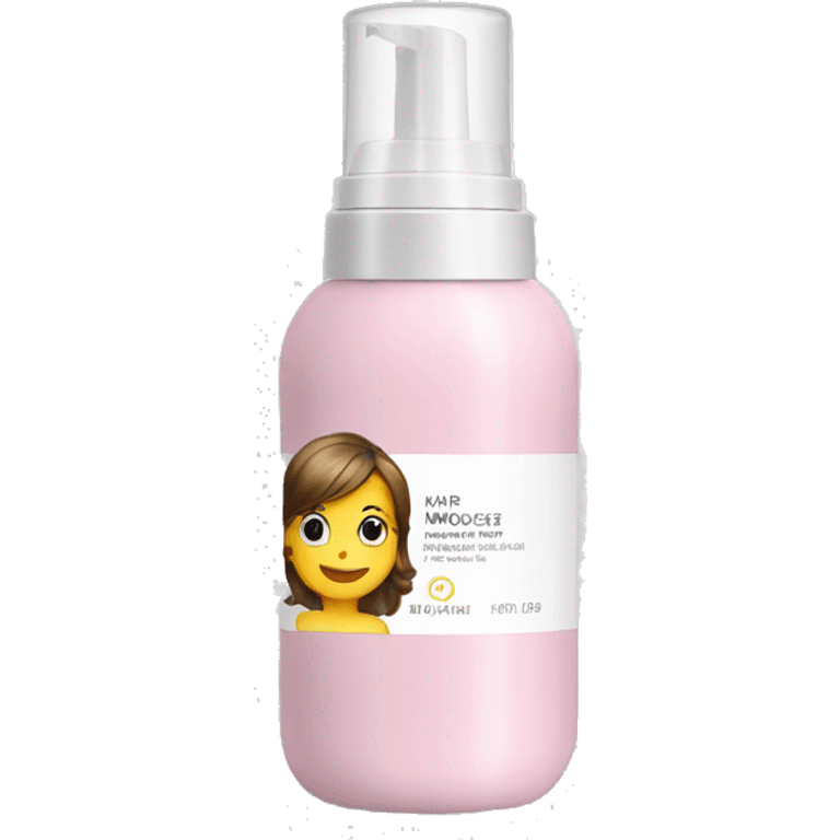 hair mousse in bottle with clear cap  emoji