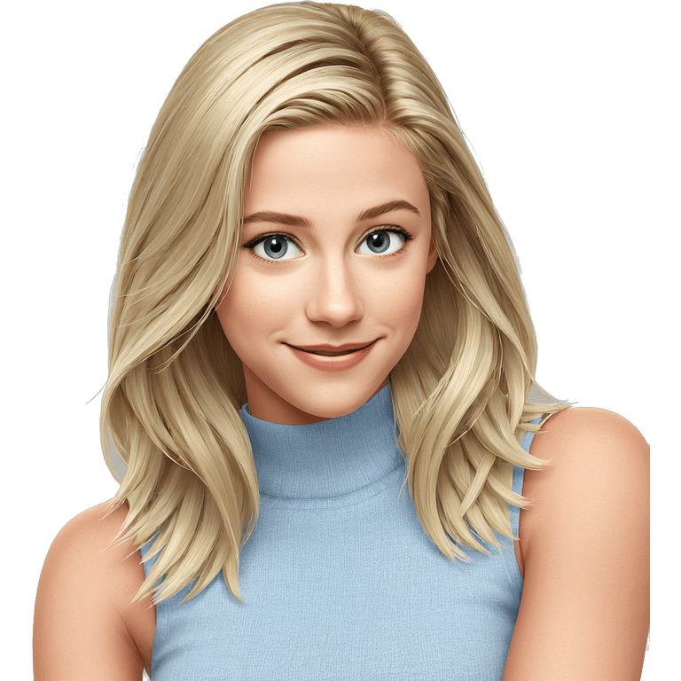 blonde girl in sleeveless sweater emoji