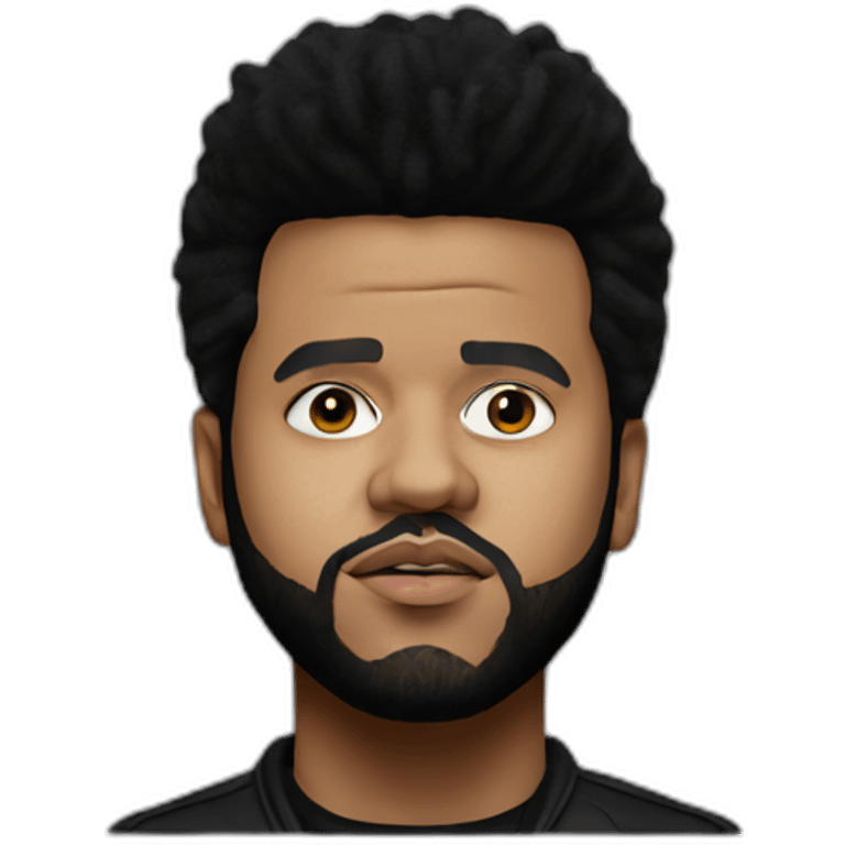 hyperrealistic the weeknd emoji