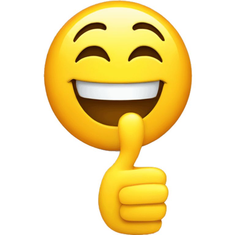 Smile smiley face with a thumbs up emoji