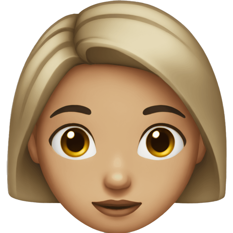 girl with black eyes and eyebrows emoji