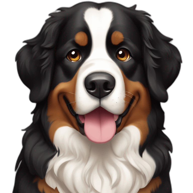 bernese mountain dog feel in love emoji