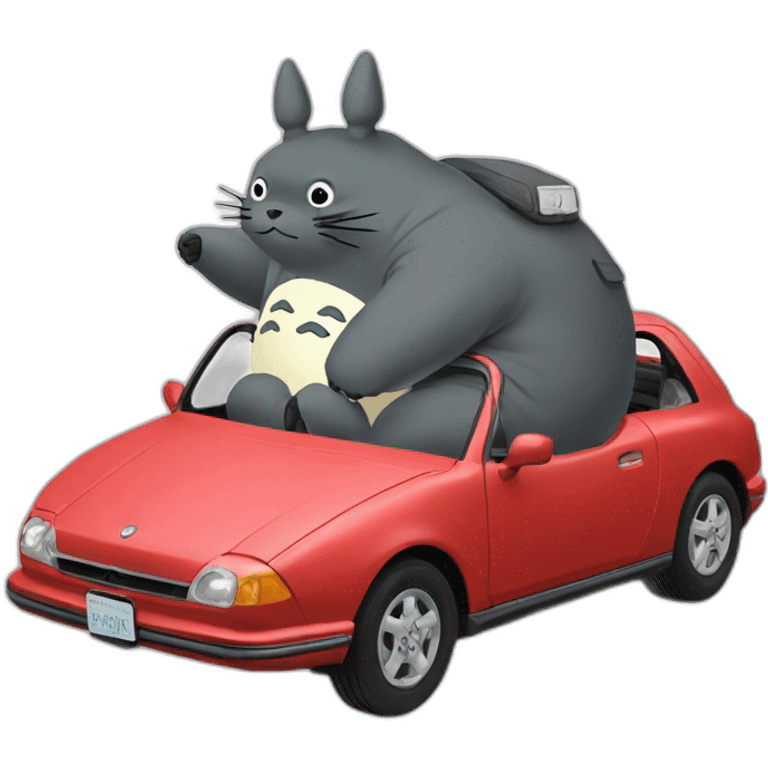 Totoro riding trump emoji