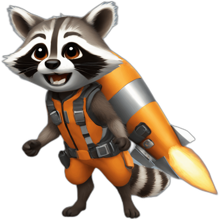 Rocket racoon emoji