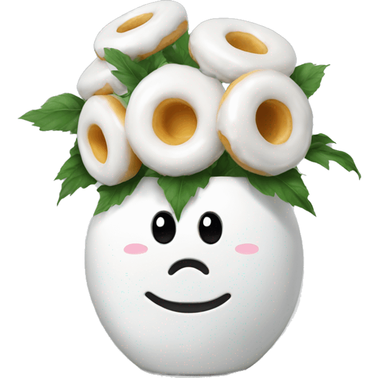 white donut vase emoji