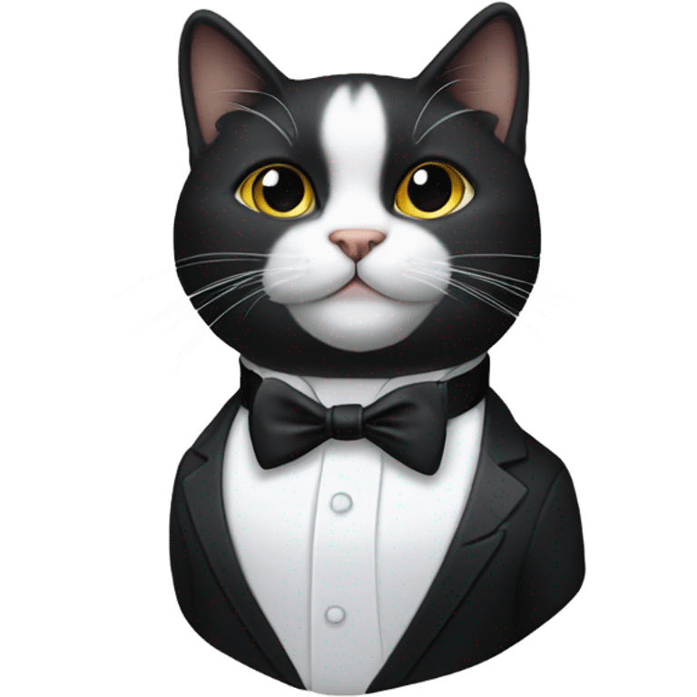 Cat wearing tuxedo emoji