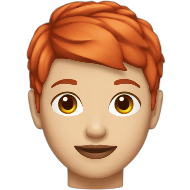 red pixie cut emoji