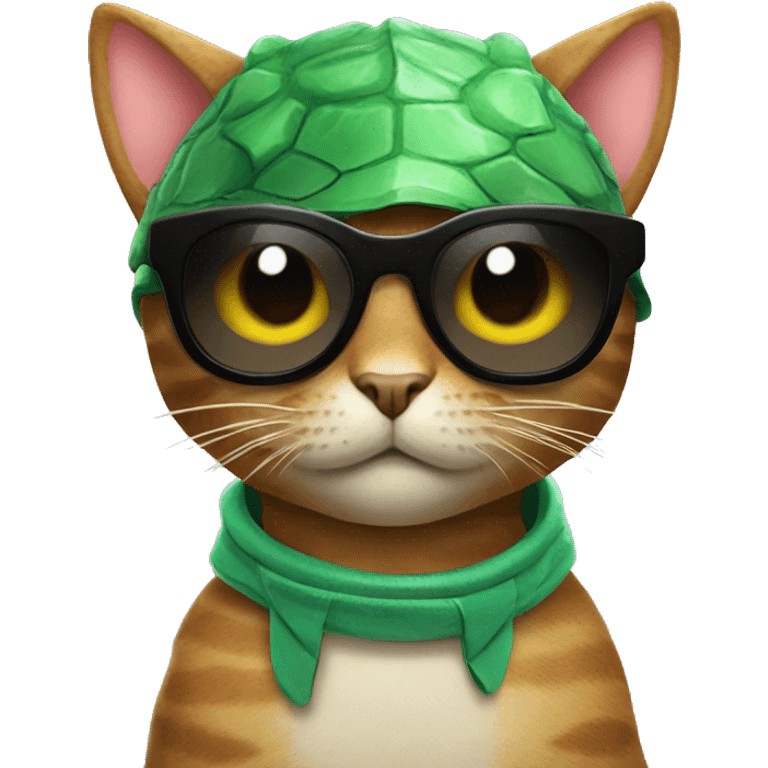 Cat with sunglasses and a dinosaur costume  emoji