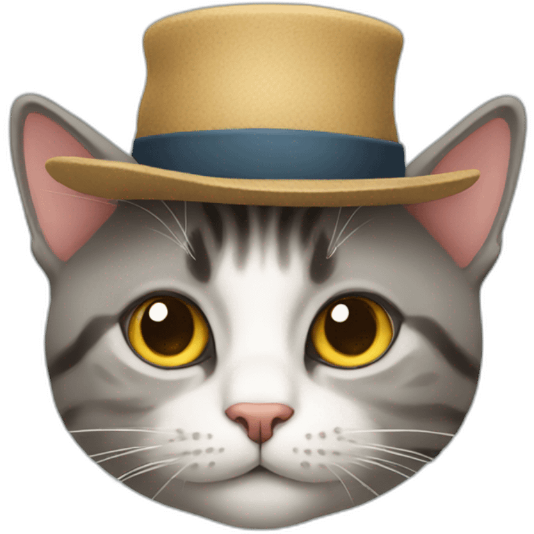 Cat with hat emoji