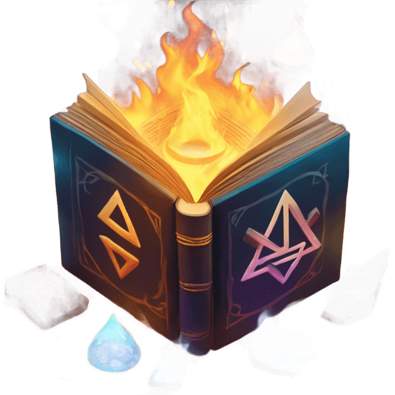 magical elemental book emoji