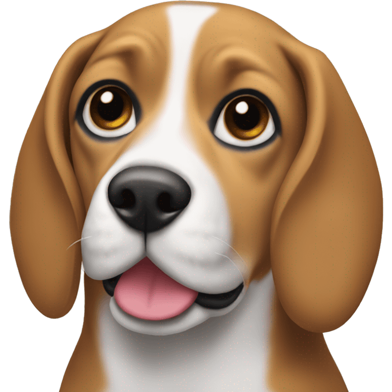 Beagle mix with black ears emoji