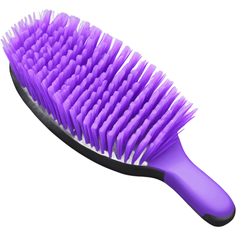 light purple hair brush emoji