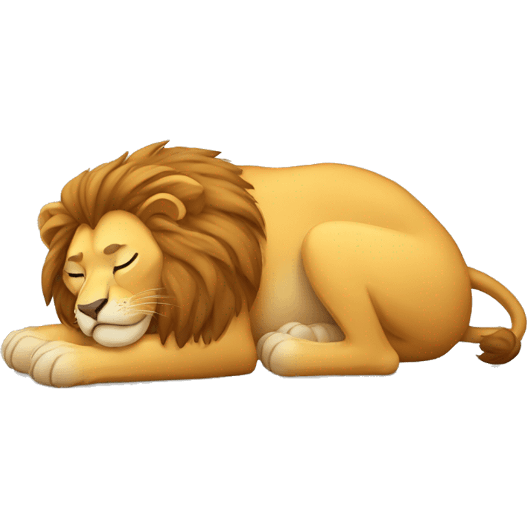 lion qui dort emoji