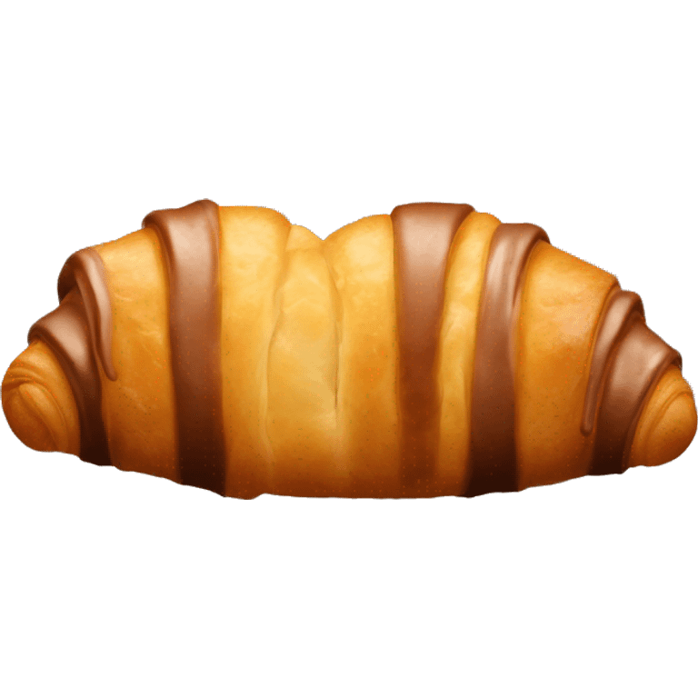 croissant de chocolate por los dos lados emoji