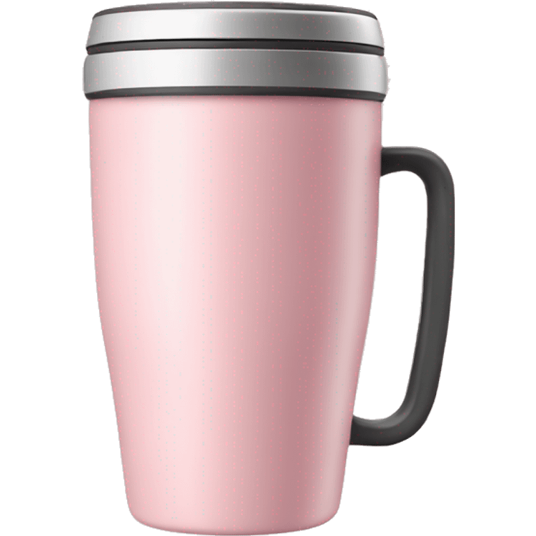 Light pink tumbler with handle emoji