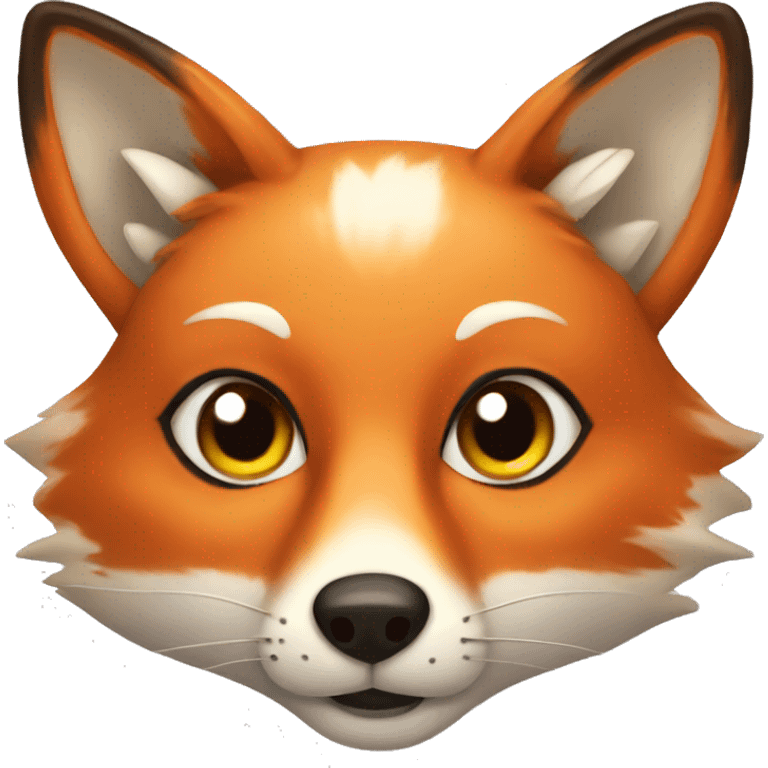 Fox with thick eyelashes emoji