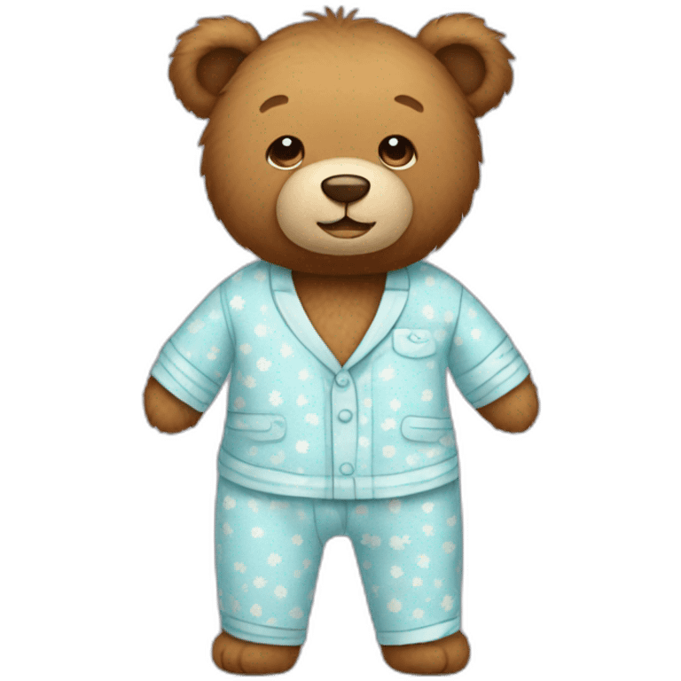 Teddy bear in pijamas emoji