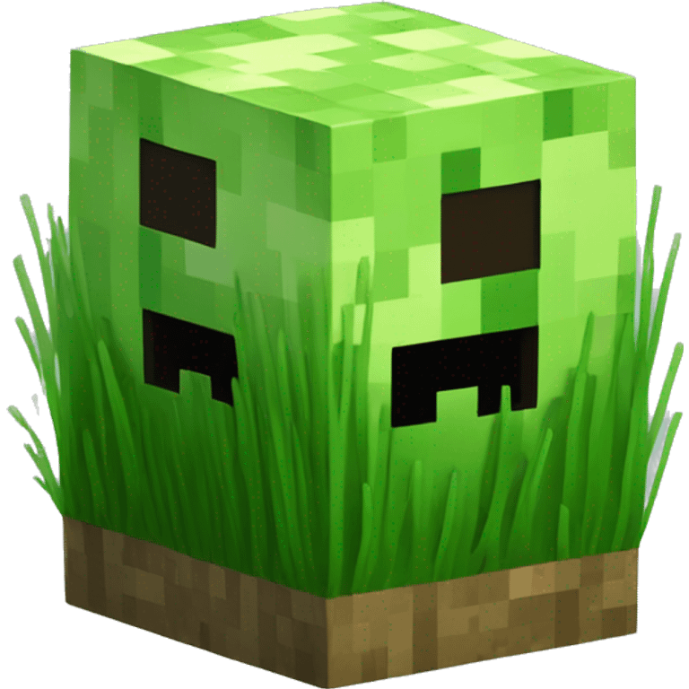 Minecraft grass block emoji