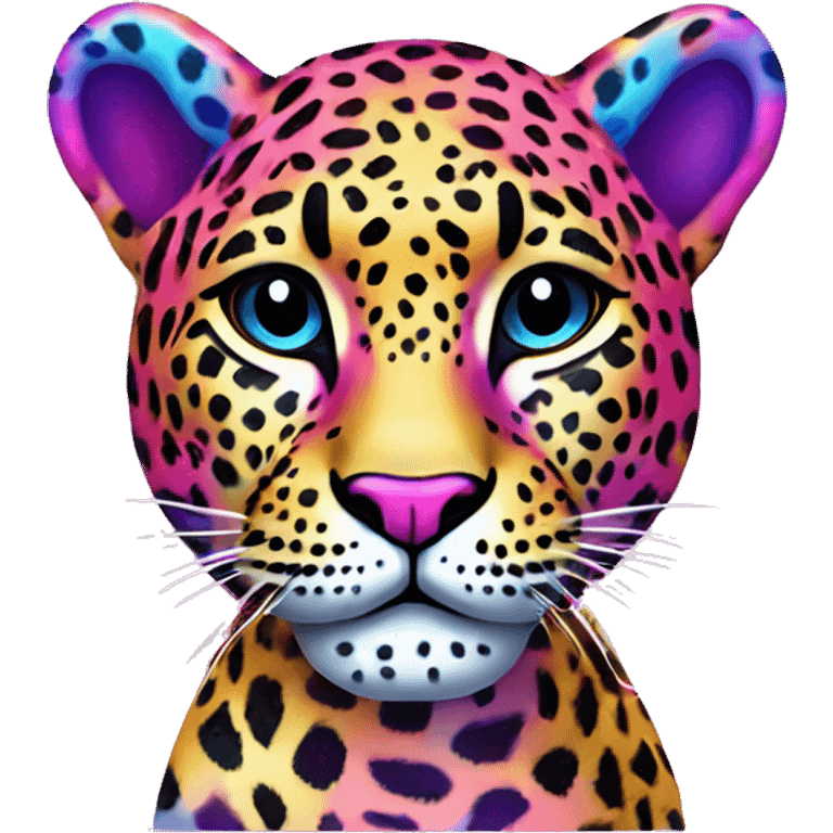 lisa frank rainbow leopard emoji