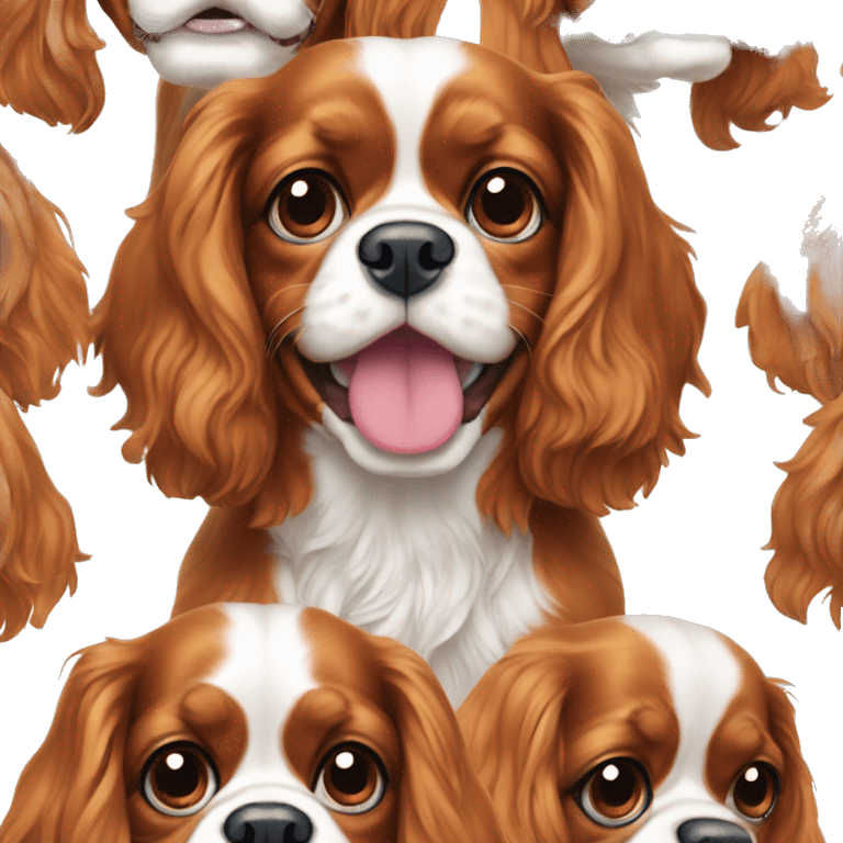 Happy Cavalier King Charles spaniel  emoji