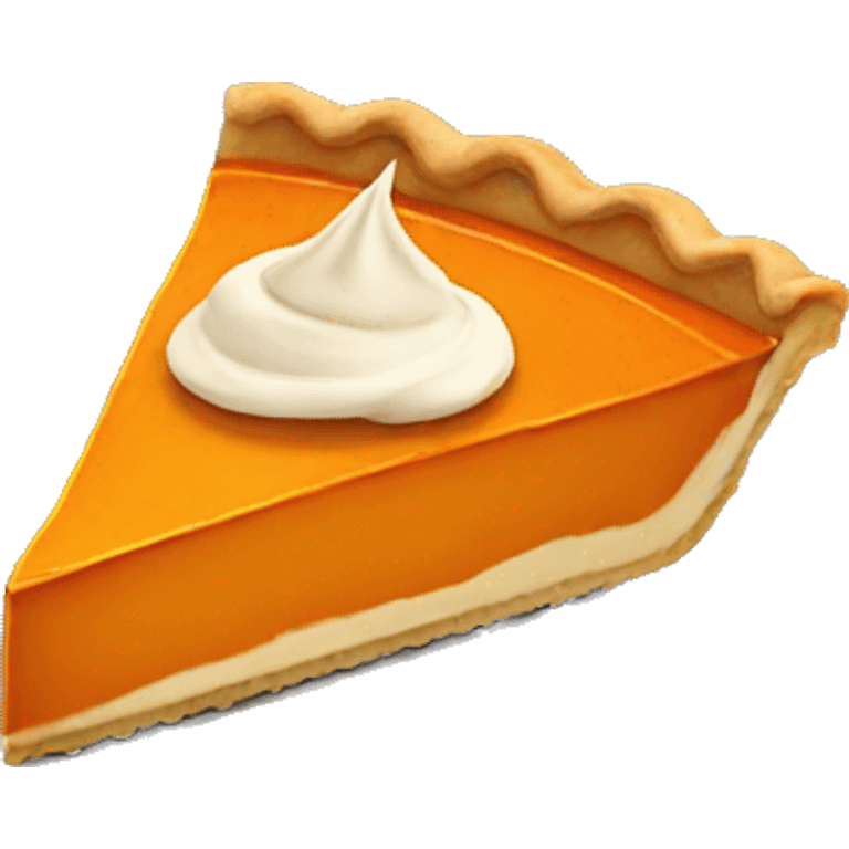 Pumpkin pie slice emoji