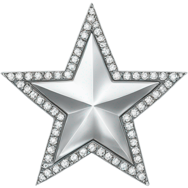 Silver Rhinestone star emoji