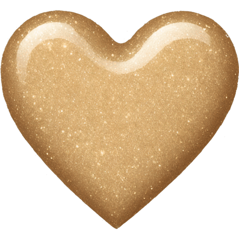 Beige glitter heart emoji