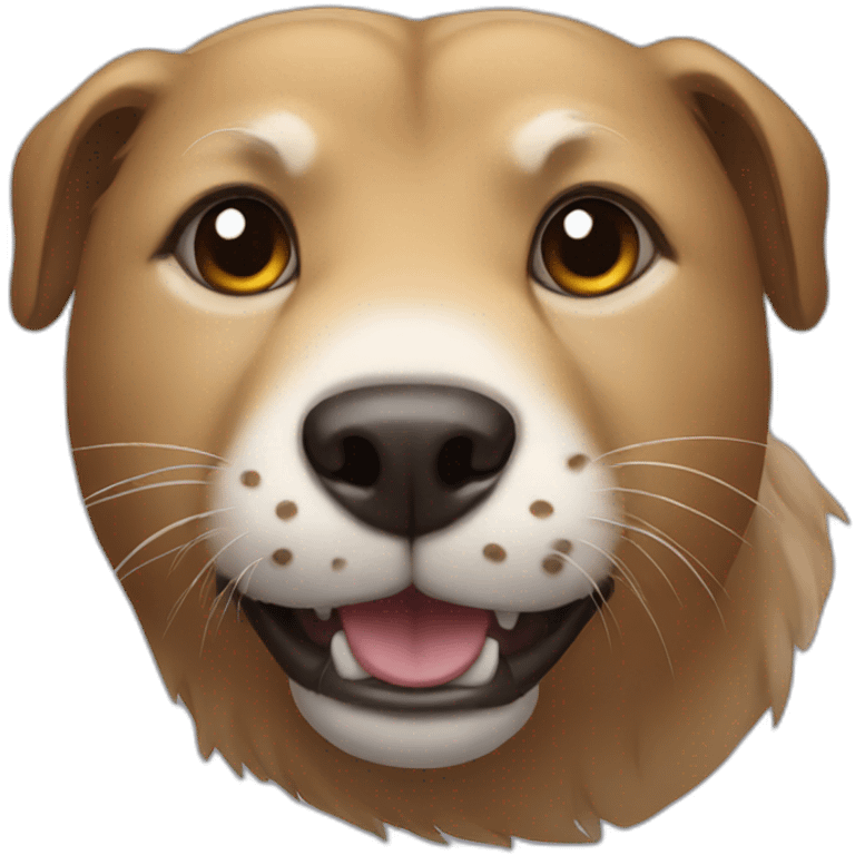 A dog head on a otter body emoji