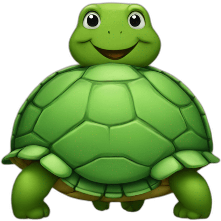 Chat sur dos de tortue emoji