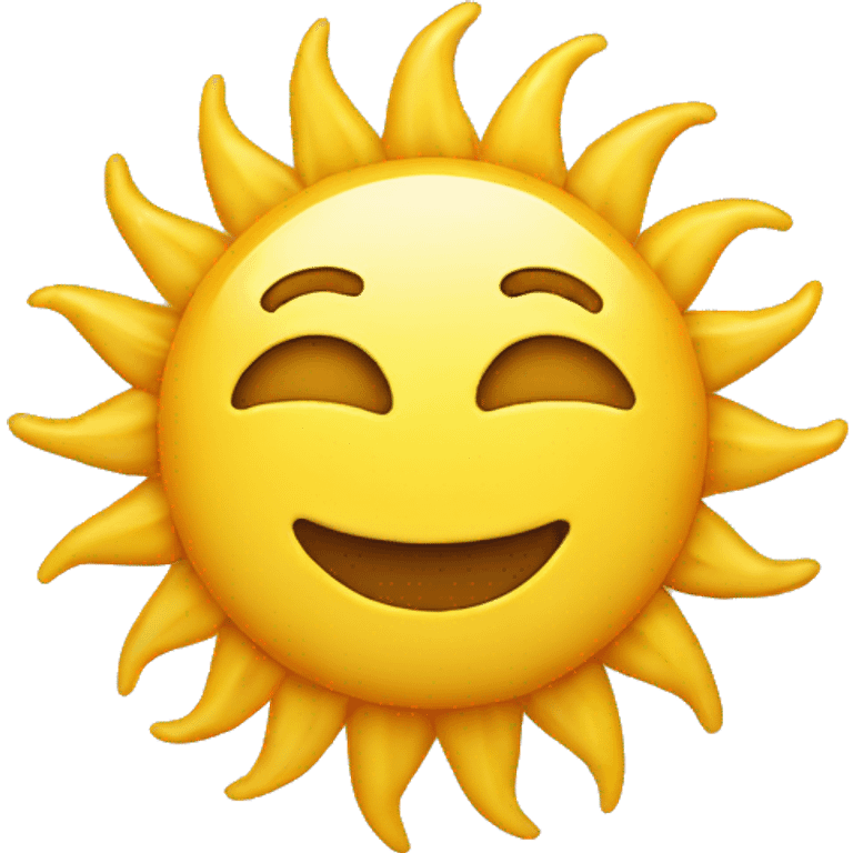 Waving sun emoji