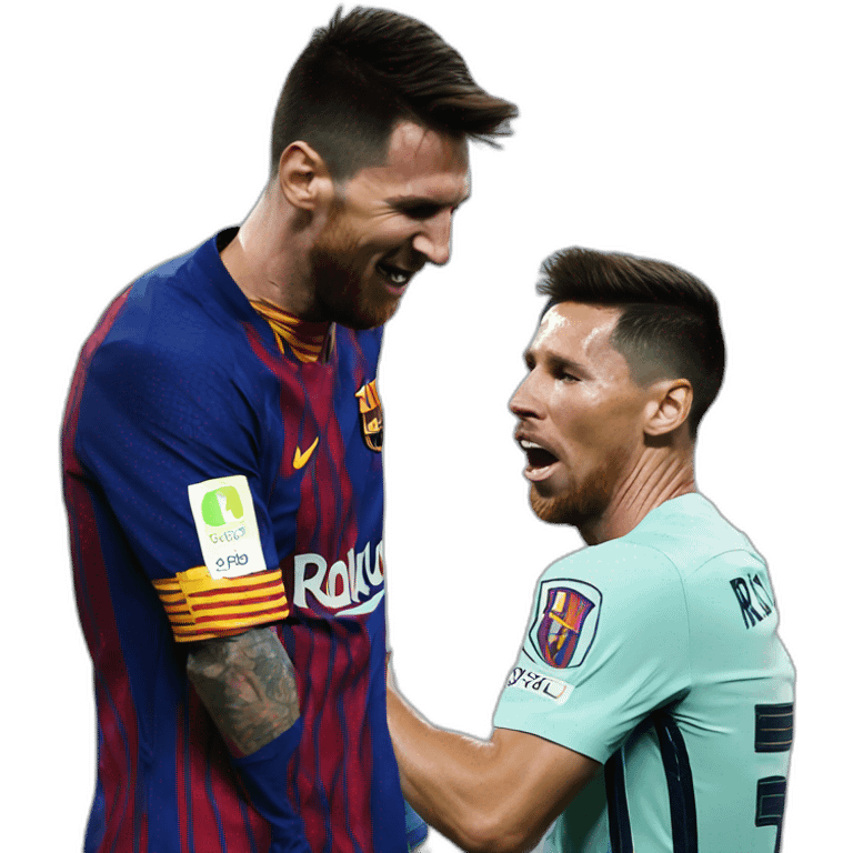 messi cry with ronaldo emoji