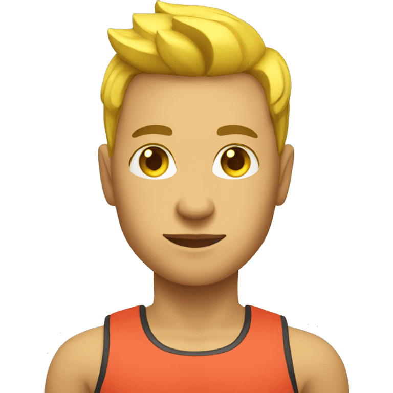 personal trainer with yellow skin emoji