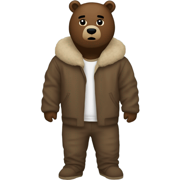 Kanye West on a bear costume emoji