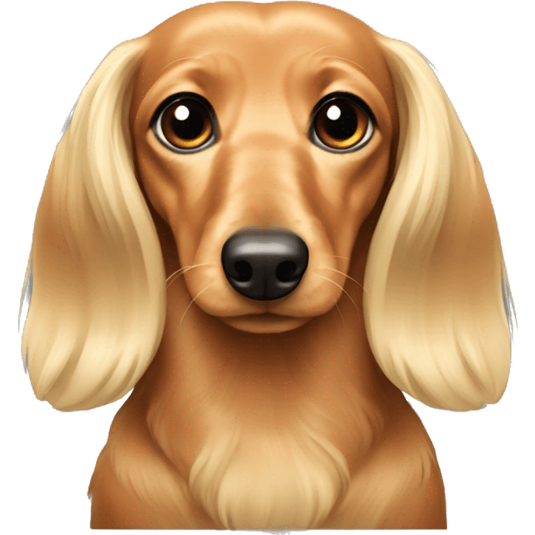 Blonde long hair dachshund  emoji