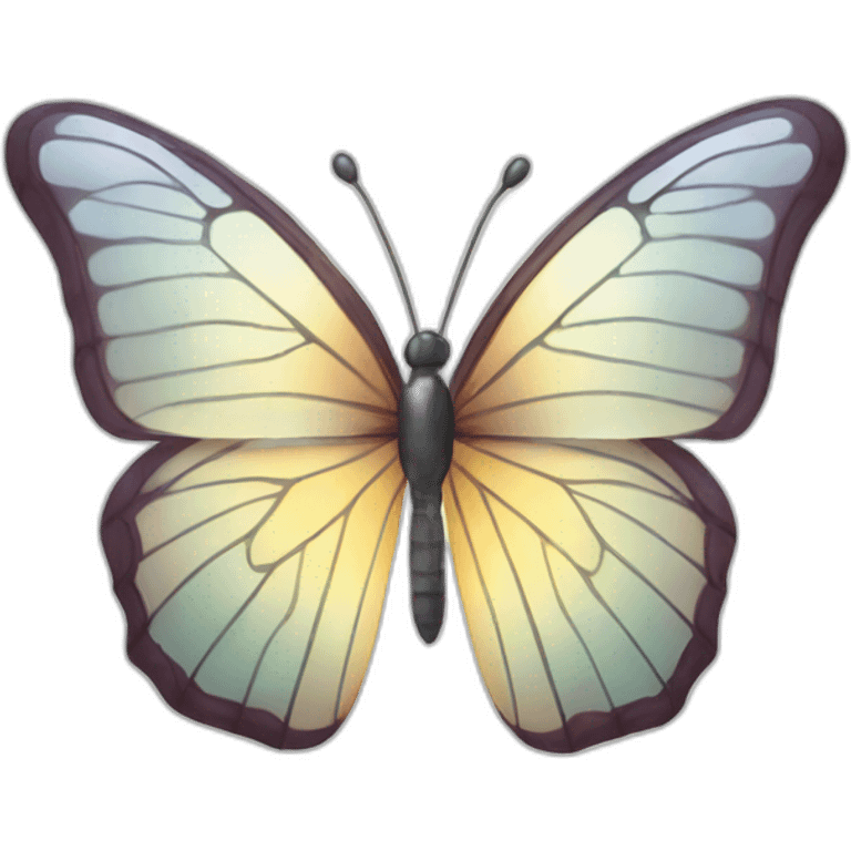 Clear crystal butterfly emoji