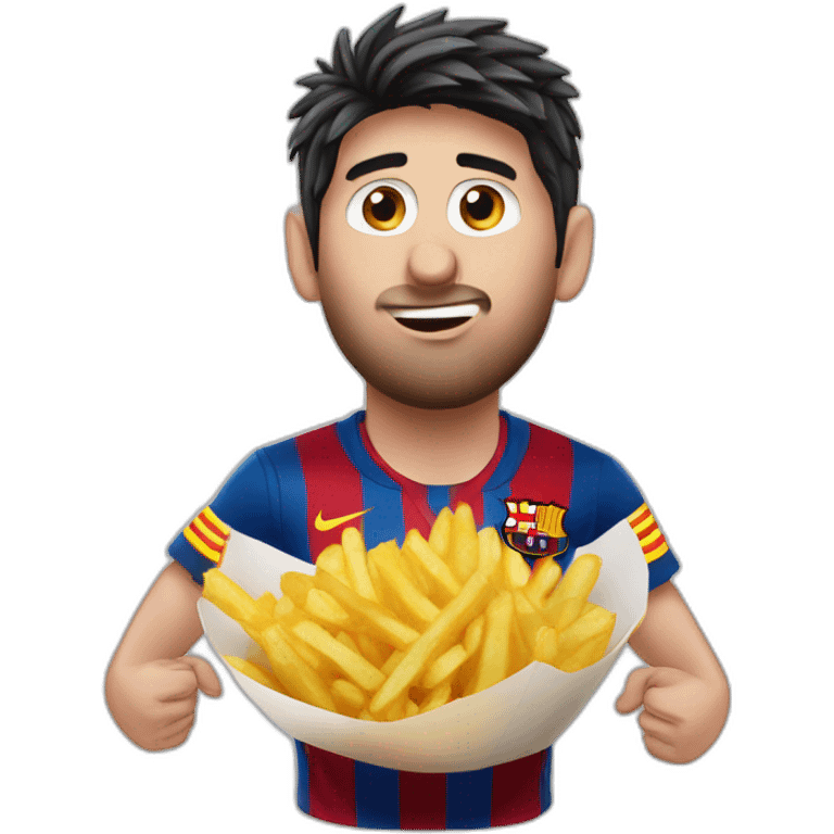 messi mange frites emoji