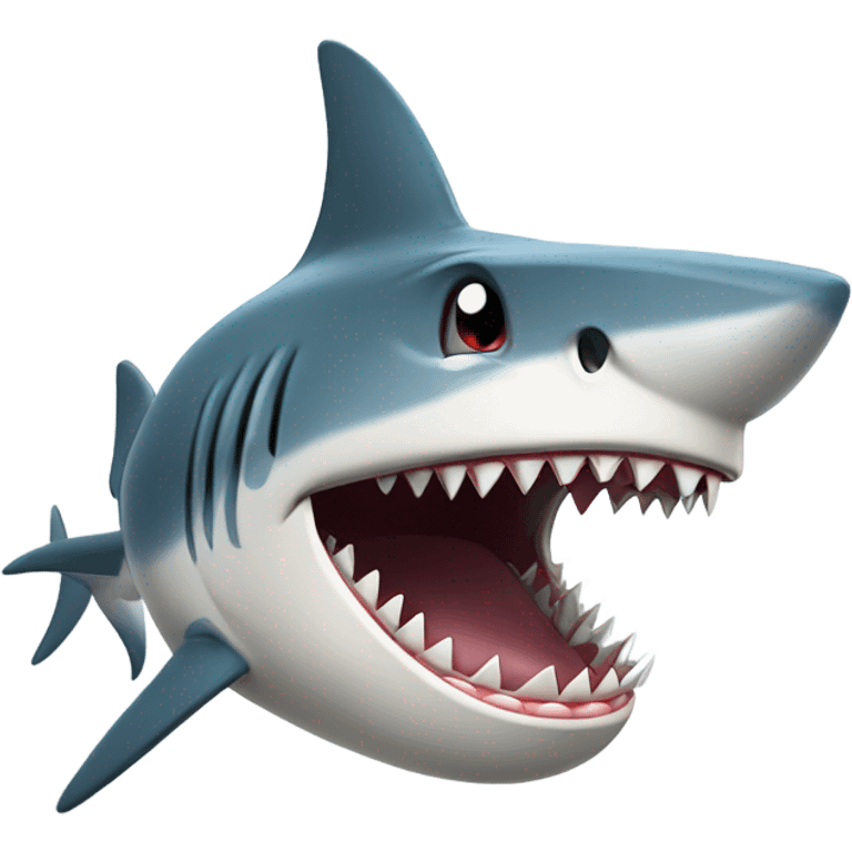 Screaming shark emoji