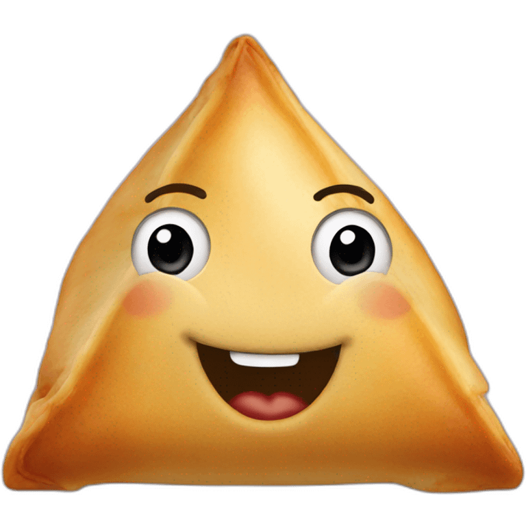 Samosa happy face emoji