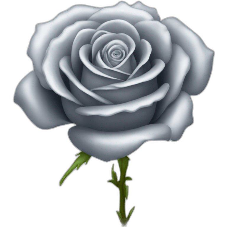 Silver rose emoji