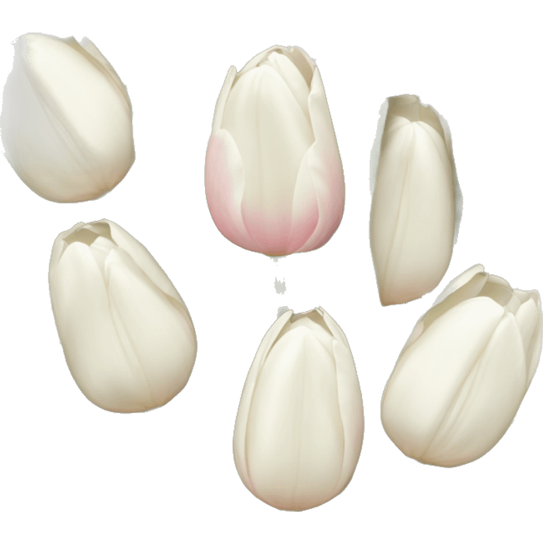 White tulips bouquet with light pink bow  emoji