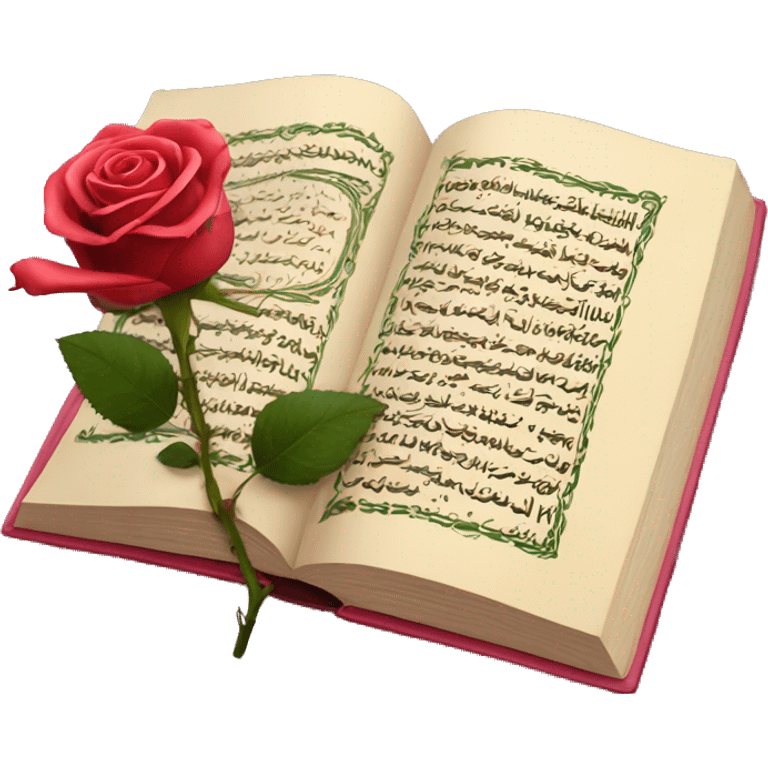 Rose + Quran emoji