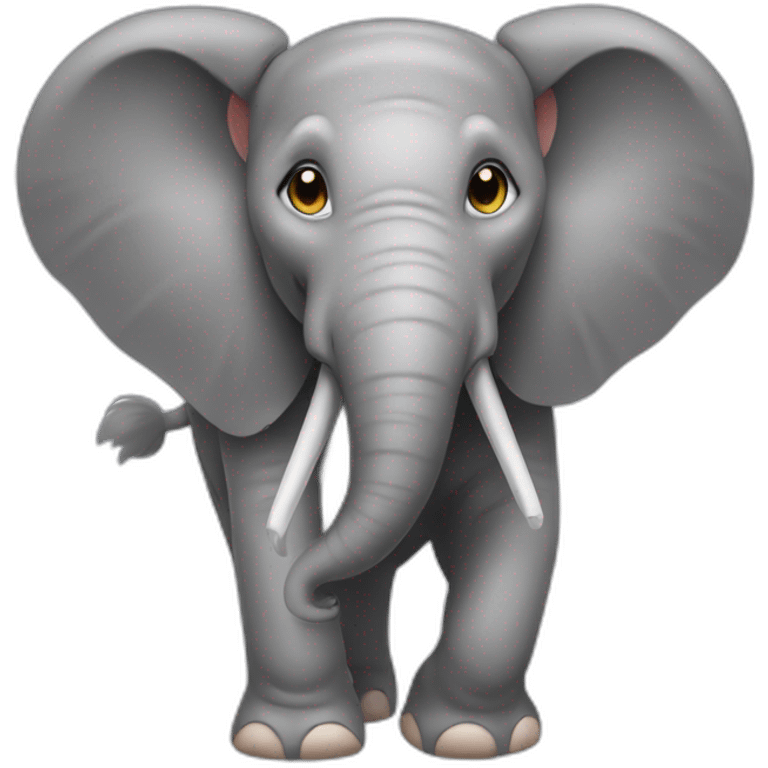 Éléphant sur souris emoji