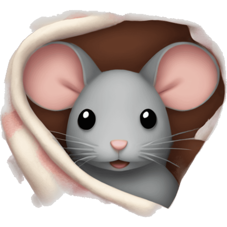 mouse in a blanket  emoji