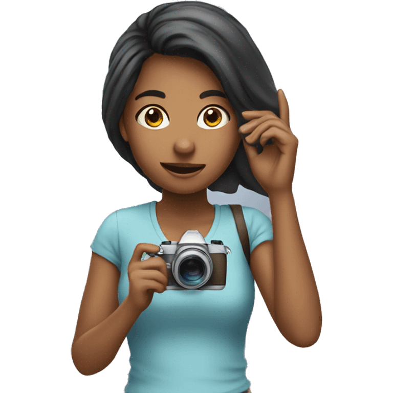 Girl taking picture emoji