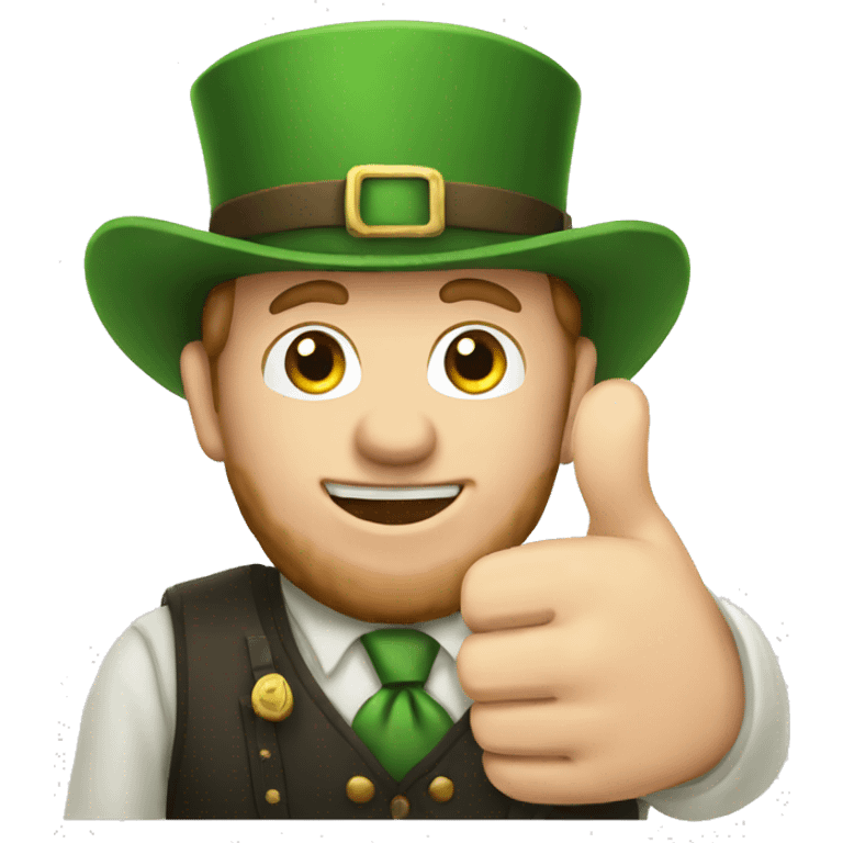 Irishman shows thumbs up emoji