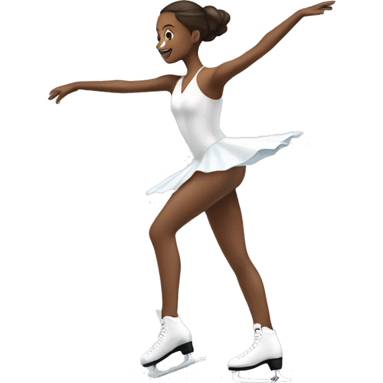 Female figure skater doing a layback spin emoji