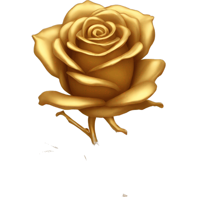 Gold rose emoji