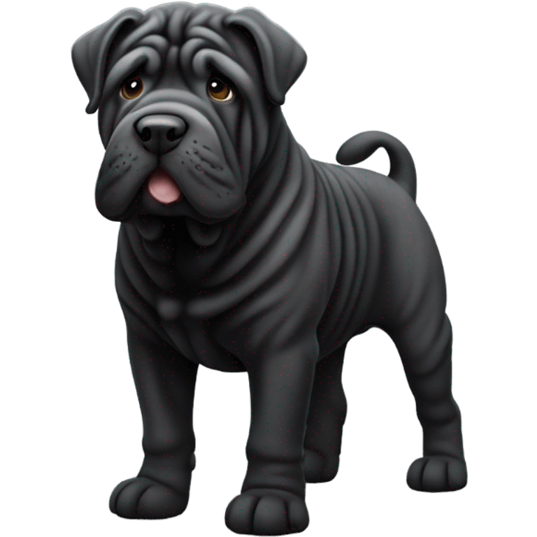 Sharpei black emoji