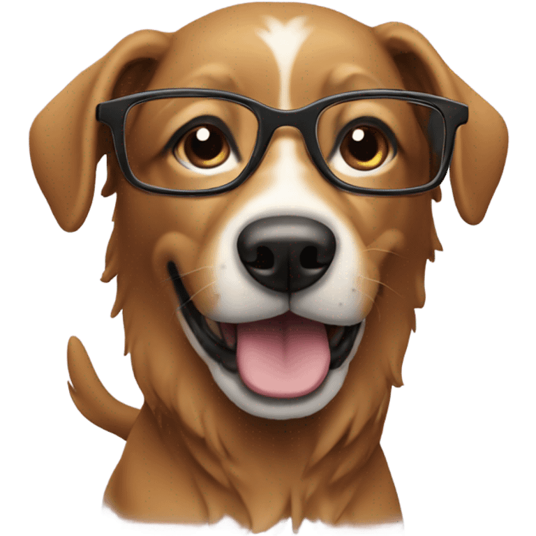 Dog with glasses emoji